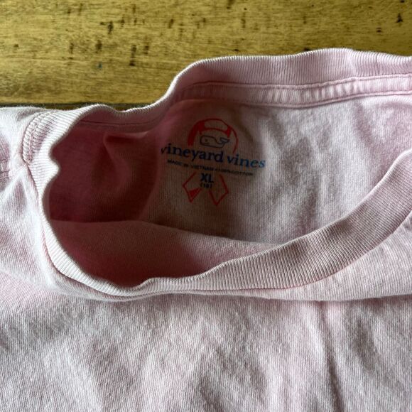 Kids Vineyard Vines Pink Breast Cancer Ribbon Long Sleeve Tee - size XL - Picture 3 of 5